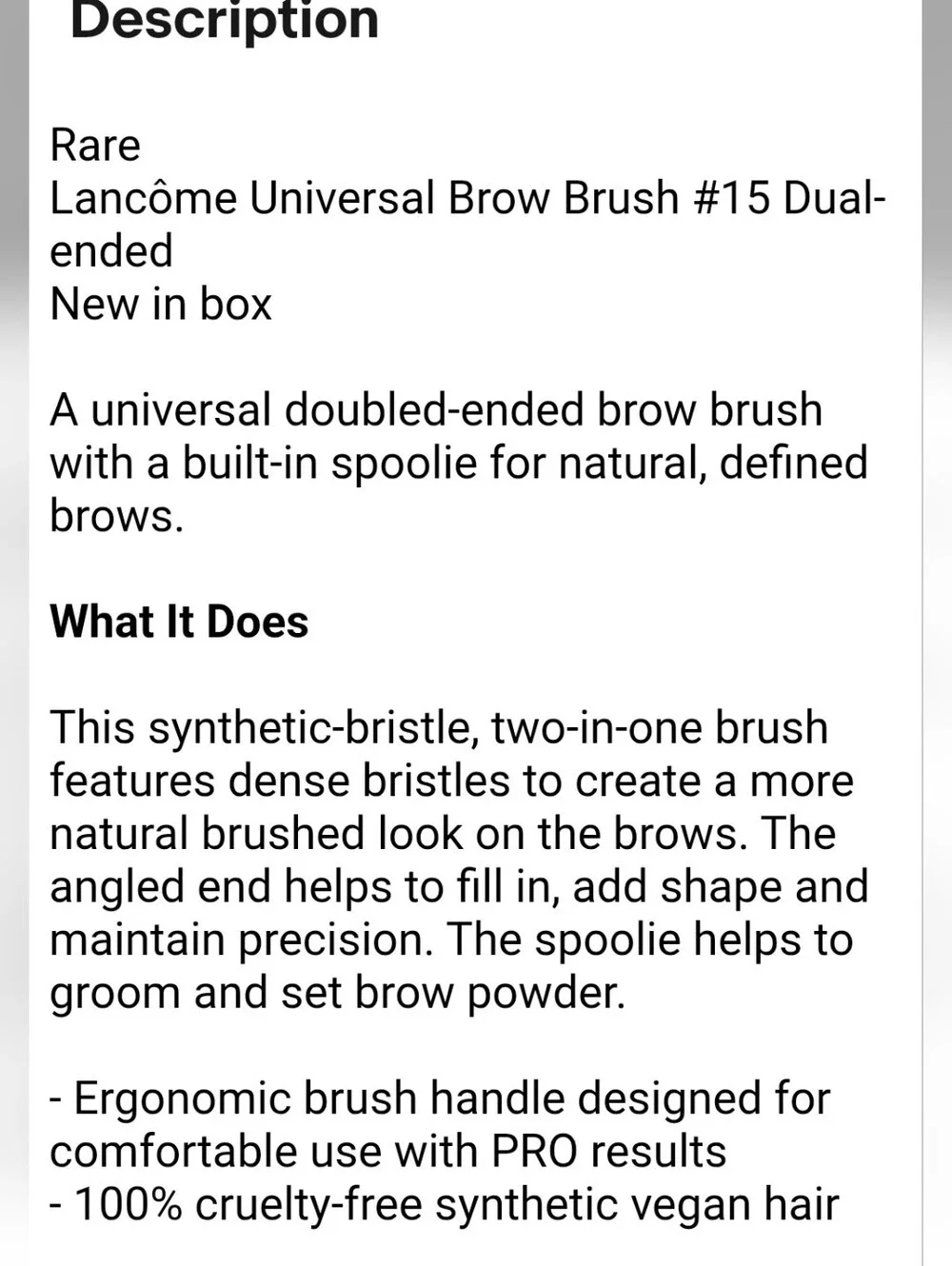 Lancôme Universal Dual-Ended Brow Brush #15